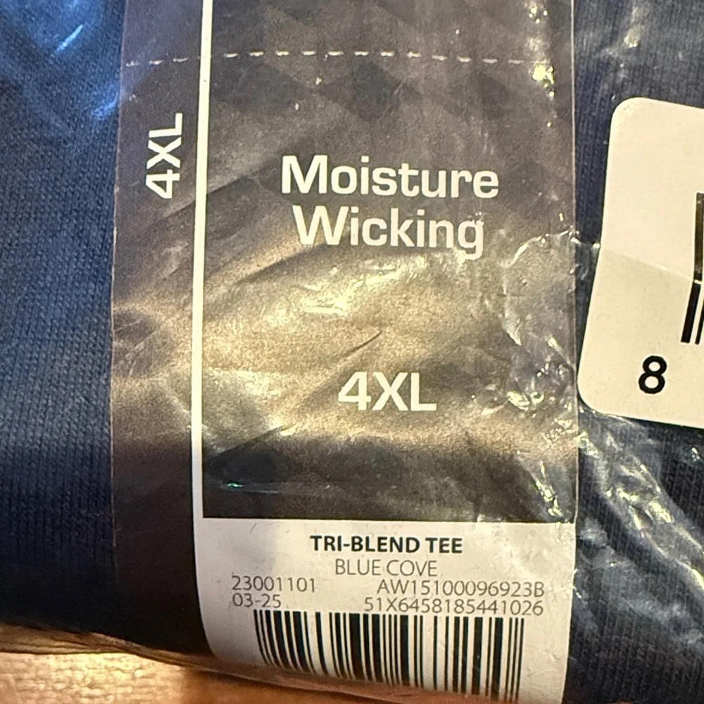 4XL Navy Athletic T-Shirt